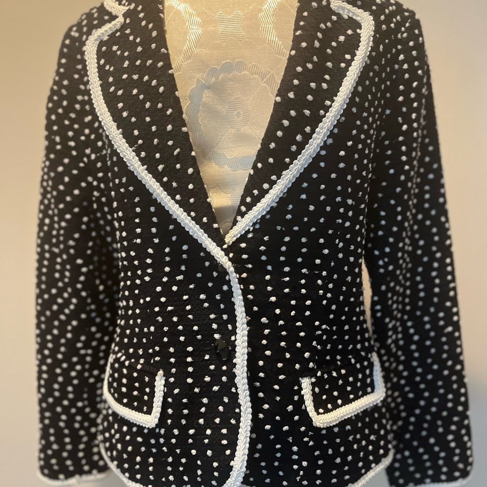 Black and White Chanel Style Women's Blazer